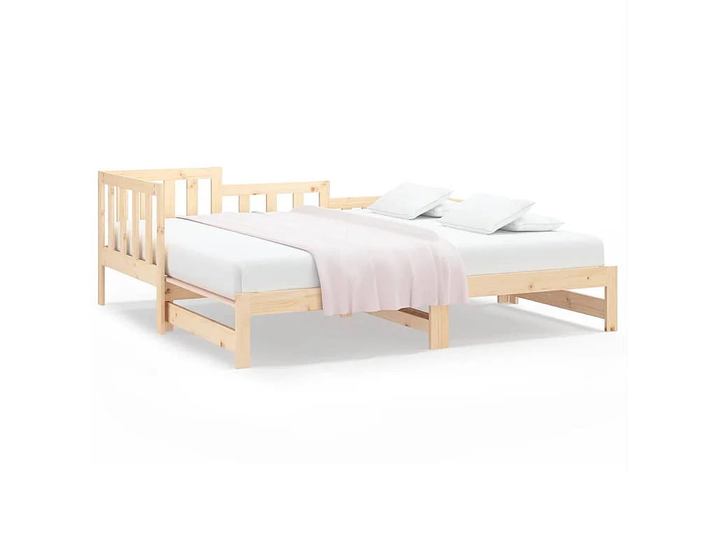 Cama corredera sin colchón 2x(90x200) cm Madera maciza de pino