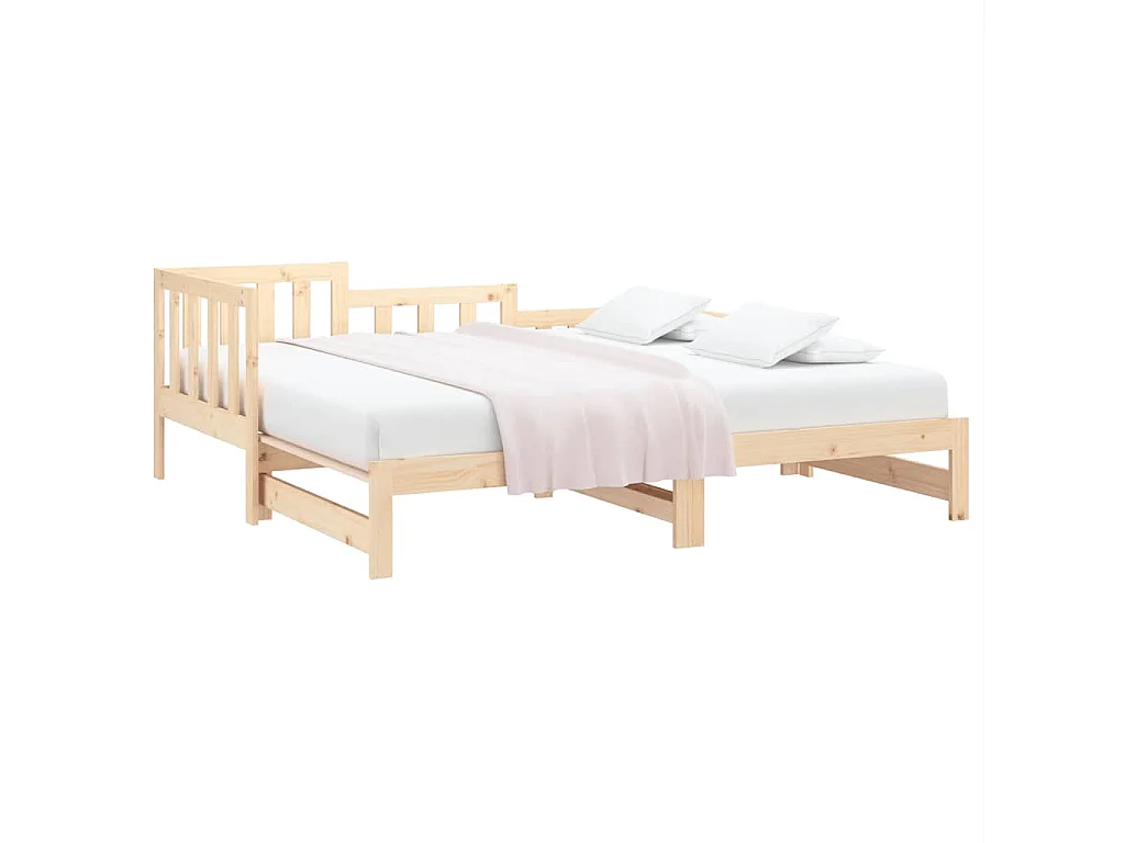 Cama corredera sin colchón 2x(90x200) cm Madera maciza de pino
