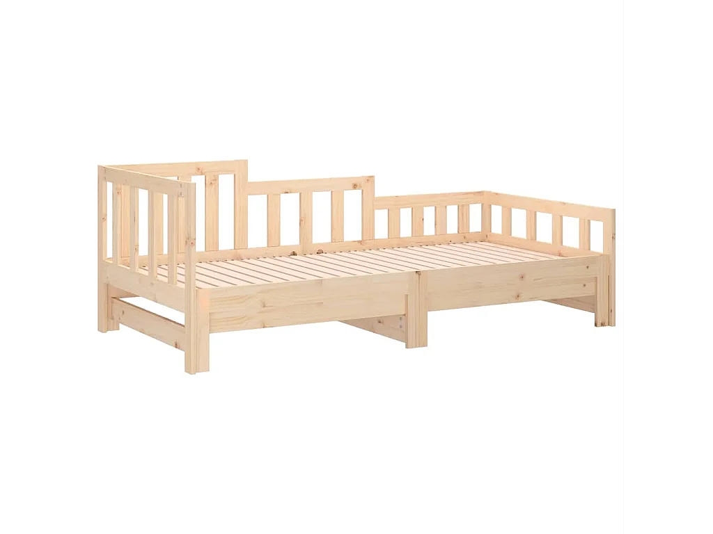 Cama corredera sin colchón 2x(90x200) cm Madera maciza de pino