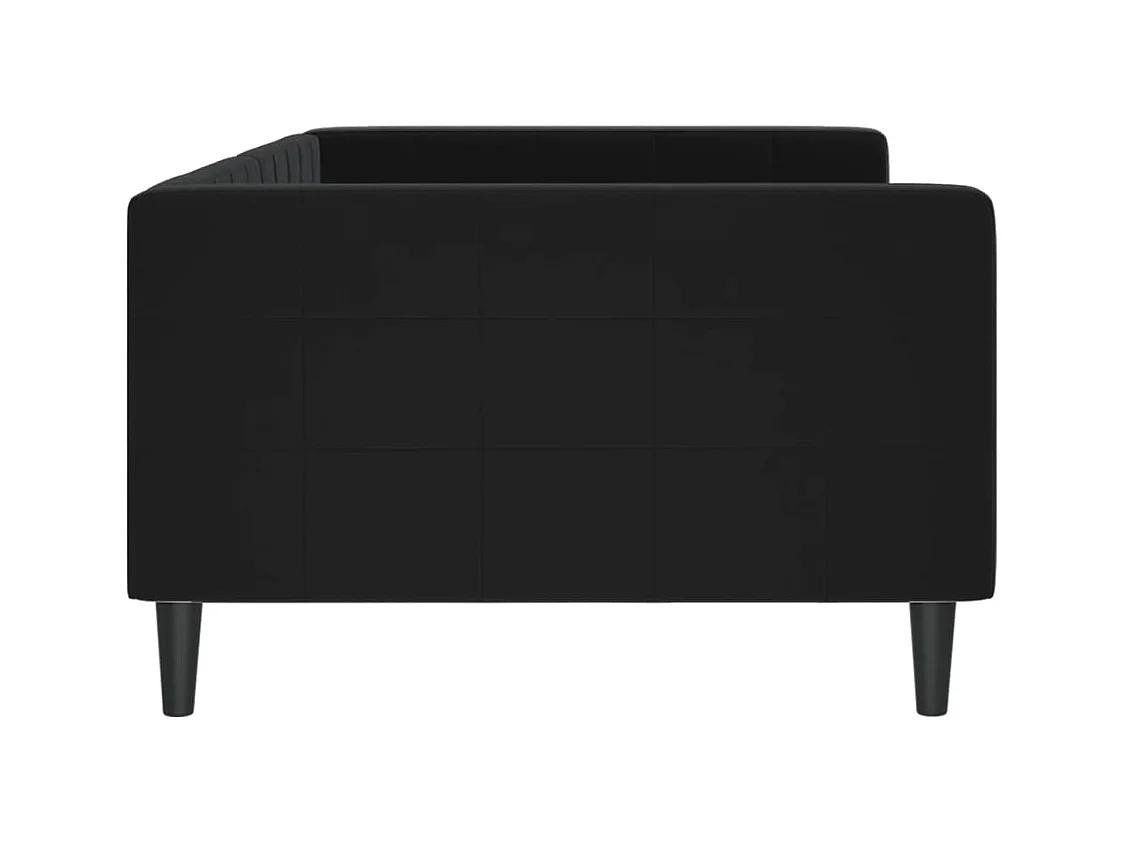 Tagesbett ohne Matratze schwarz 100x200 cm Samt