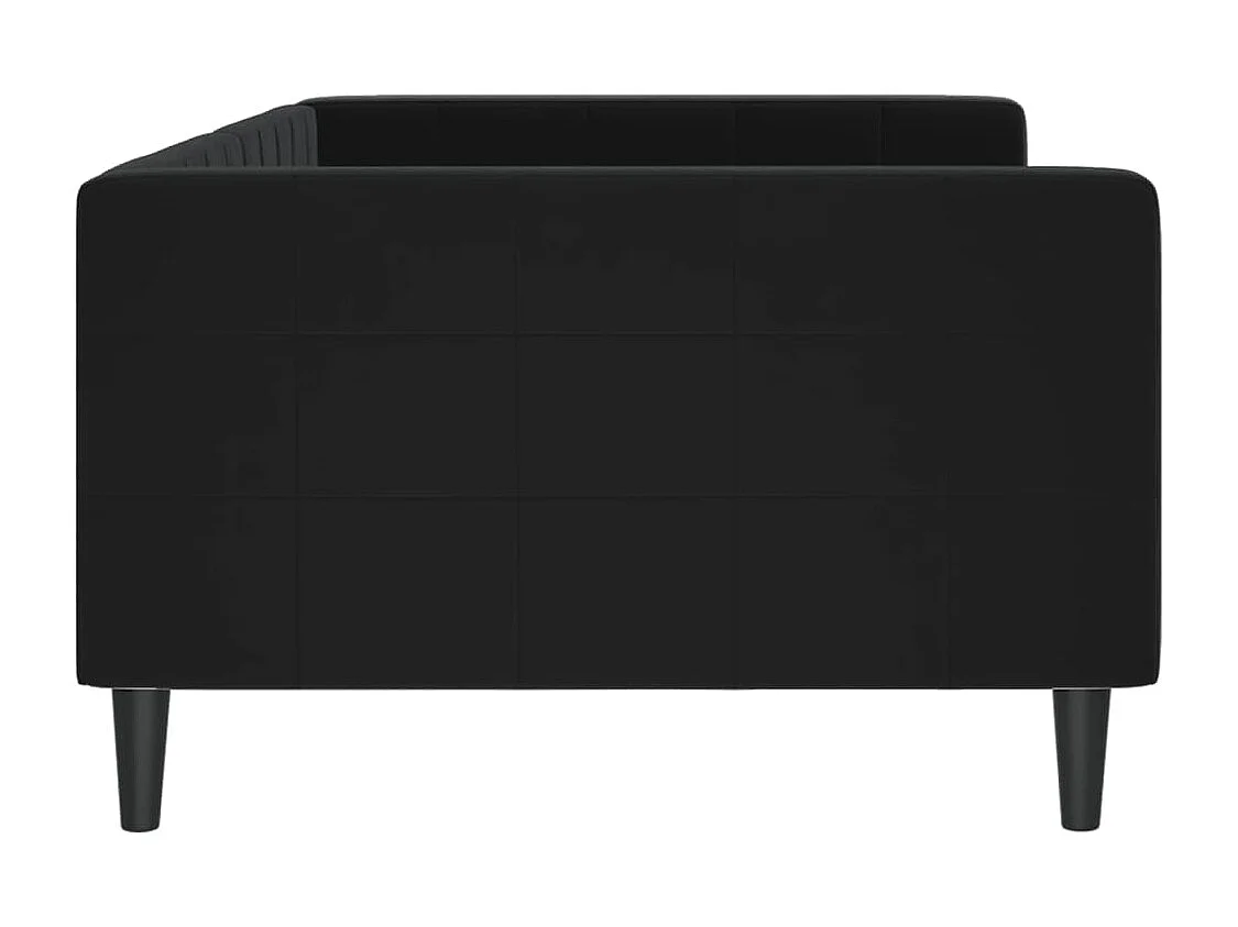 Lit de repos sans matelas noir 100x200 cm velours