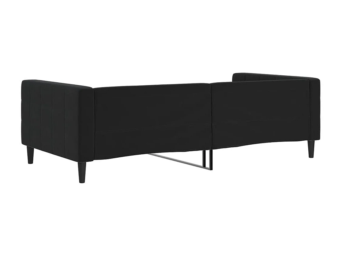 Lit de repos sans matelas noir 100x200 cm velours