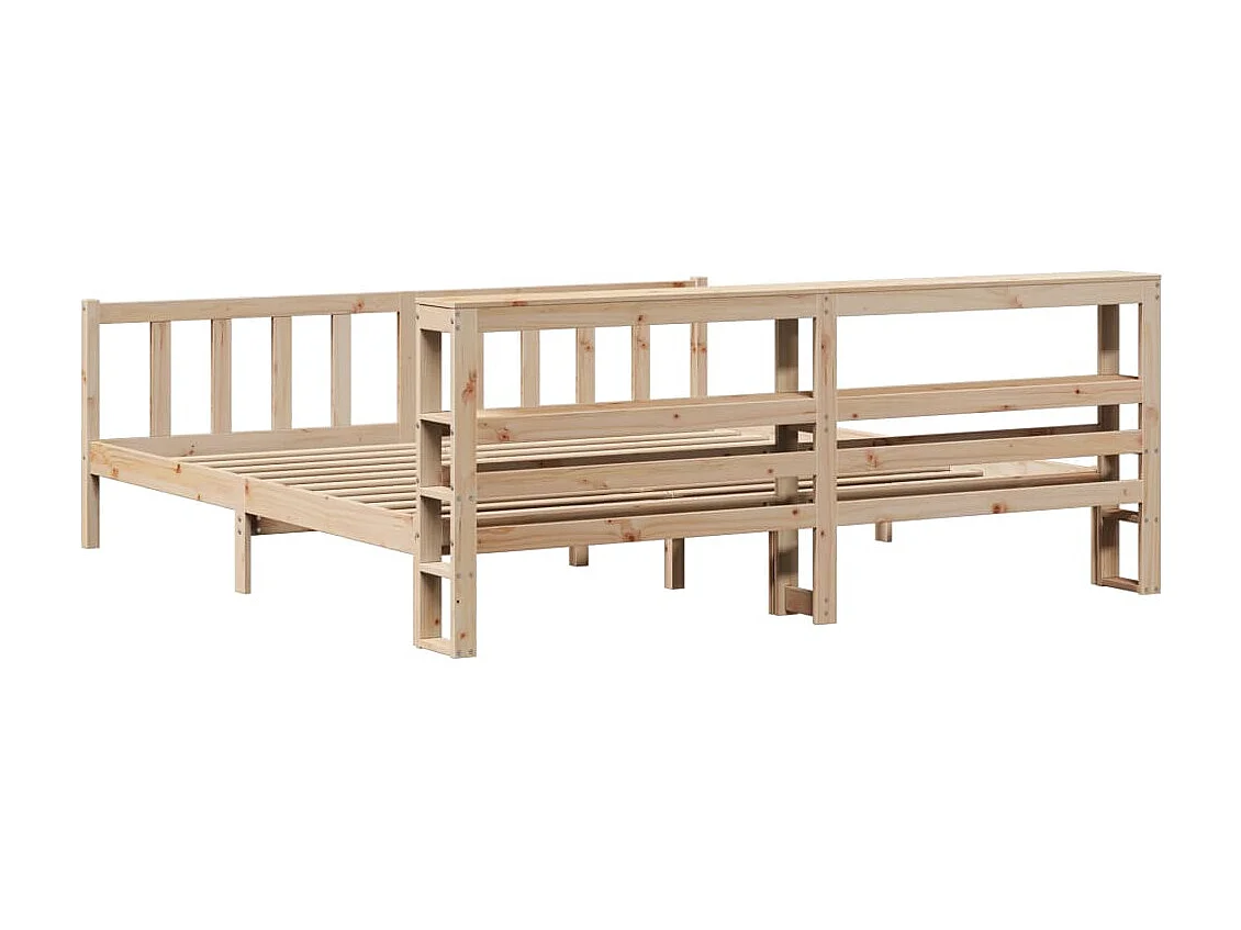 Cadre de lit sans matelas 200x200 cm bois massif de pin