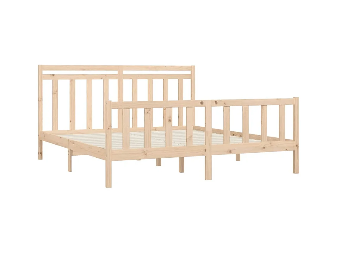 Bedframe zonder matras massief grenenhout 200x200 cm