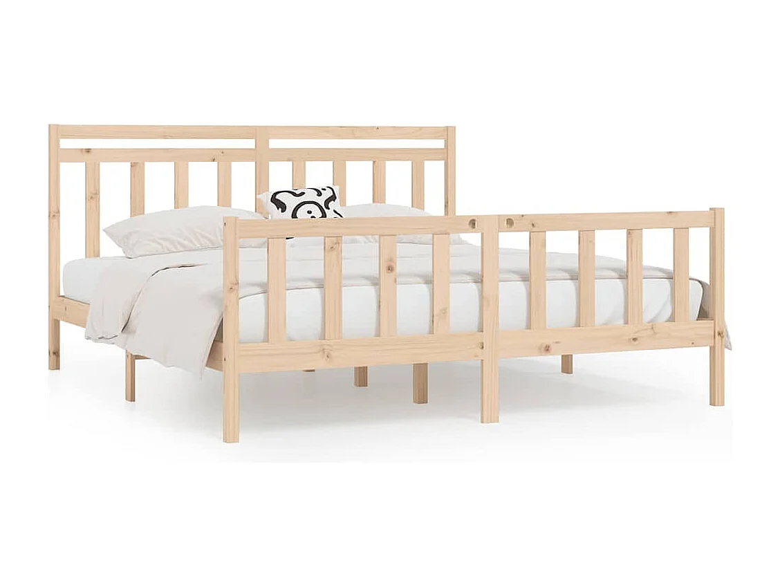 Bedframe zonder matras massief grenenhout 200x200 cm