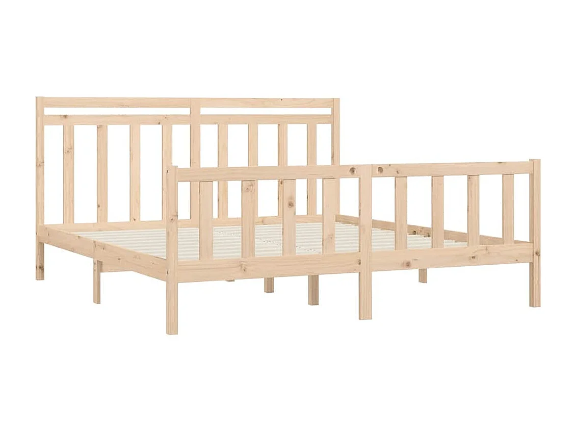 Bedframe zonder matras massief grenenhout 200x200 cm