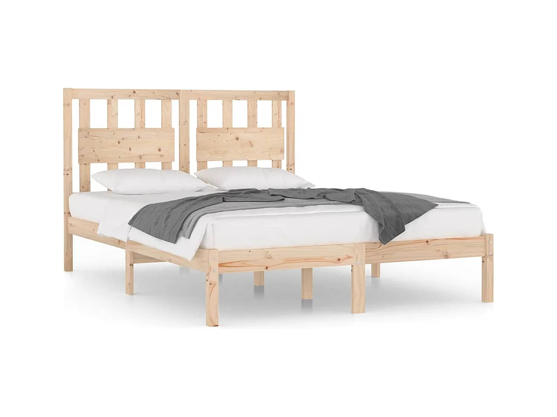 Struttura letto senza materasso in legno massello 200x200 cm