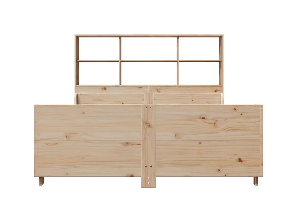 Bibliotheekbed zonder matras 120x190 cm massief hout