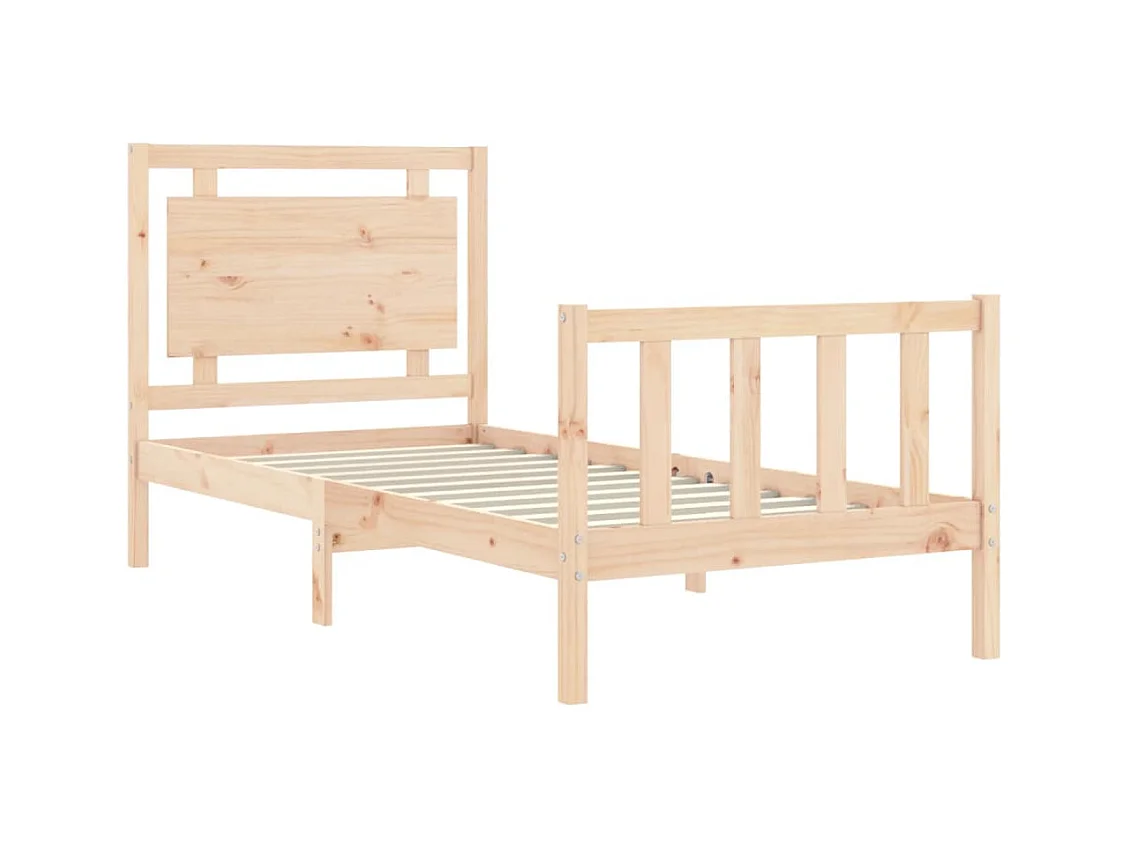 Cadre de lit sans matelas 100x200 cm bois massif de pin