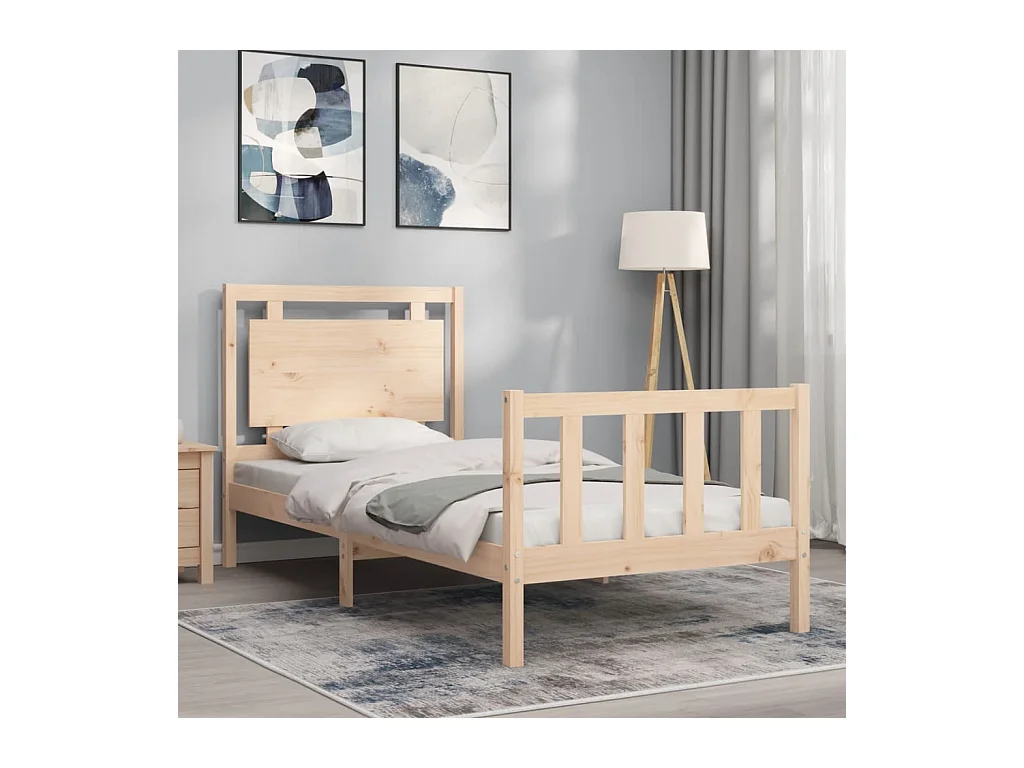 Bedframe zonder matras 100x200 cm massief grenenhout