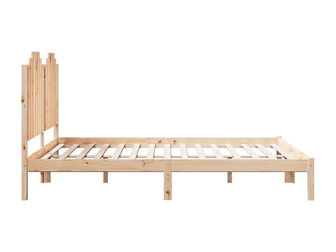 Extra langer Bettrahmen ohne Matratze 140x210 cm Massivholz