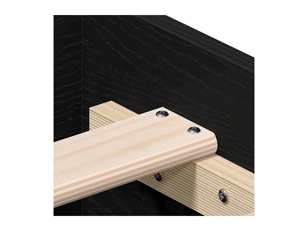 Struttura letto con cassetti con cassetto Rovere nero 135 x 190 cm