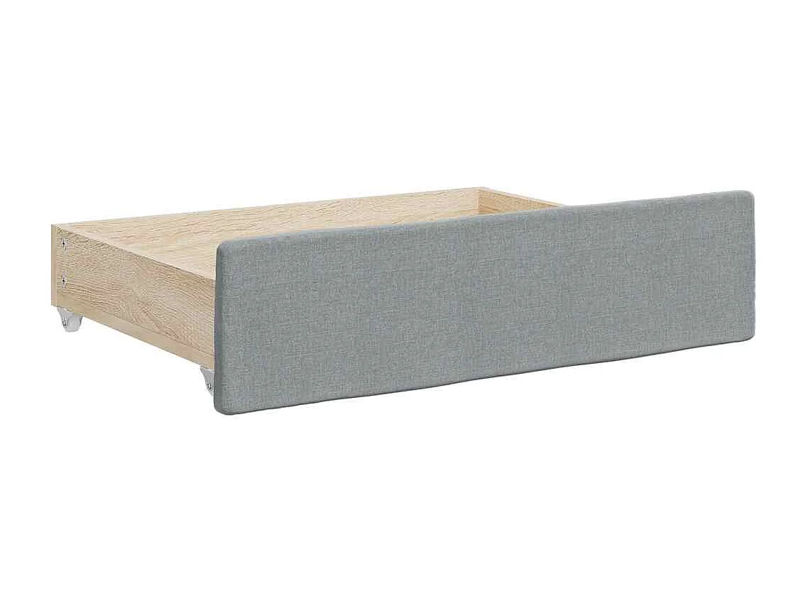 Lit de jour avec gigogne et tiroirs sans matelas 90x200 cm