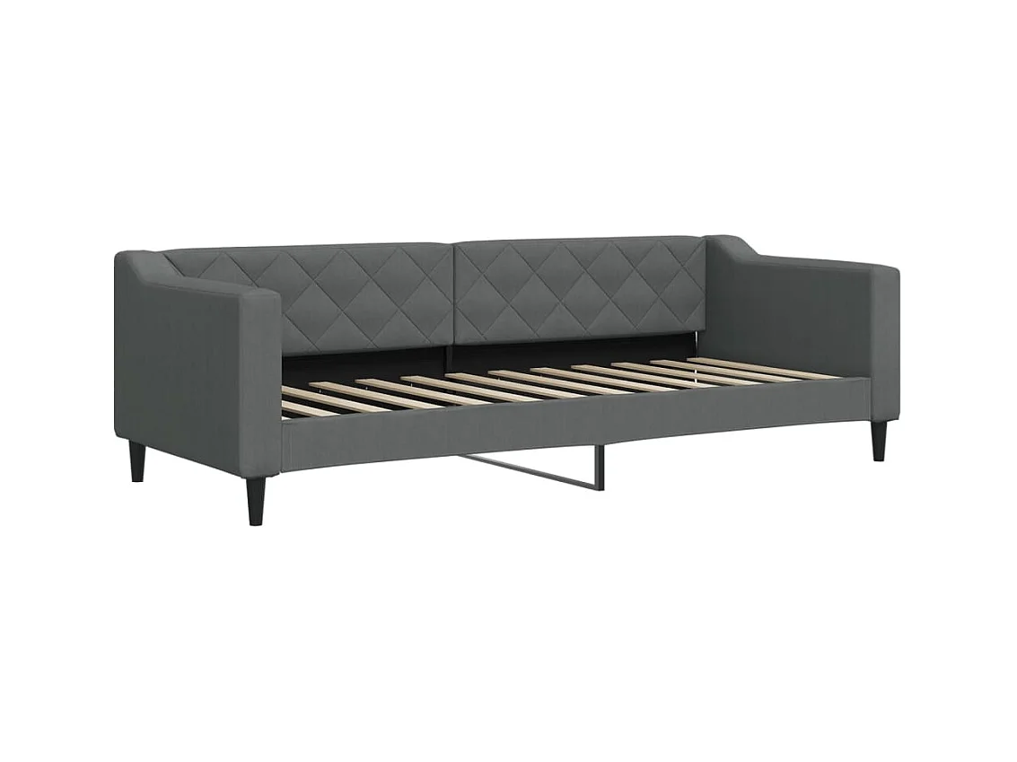 Lit de repos sans matelas gris foncé 80x200 cm tissu