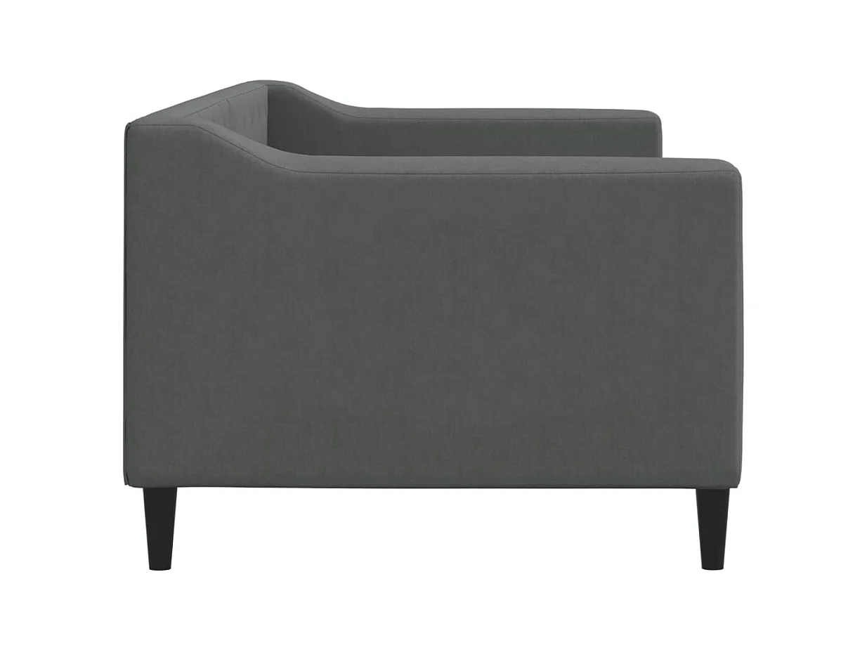 Lit de repos sans matelas gris foncé 80x200 cm tissu