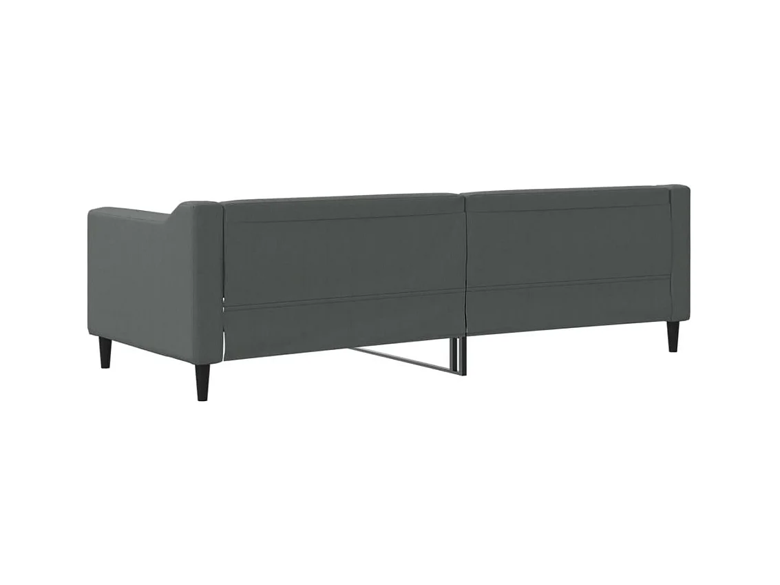 Lit de repos sans matelas gris foncé 80x200 cm tissu