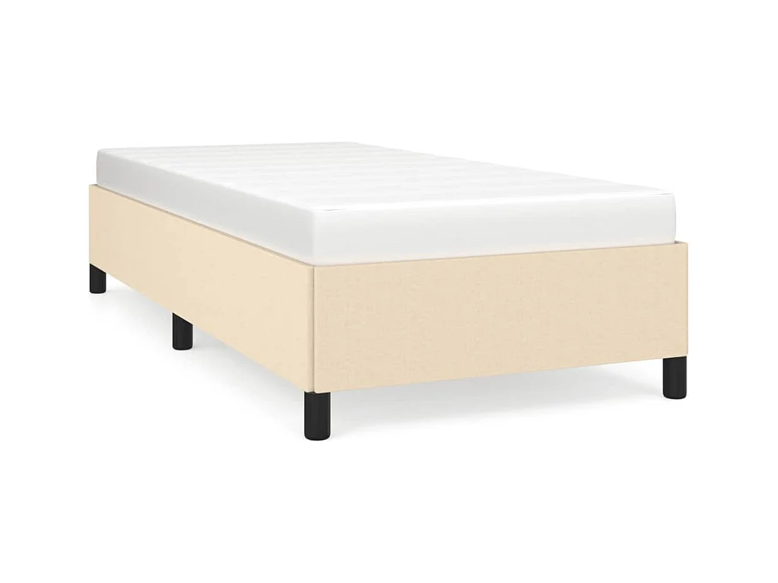 Cadre de lit sans matelas crème 80x200 cm tissu