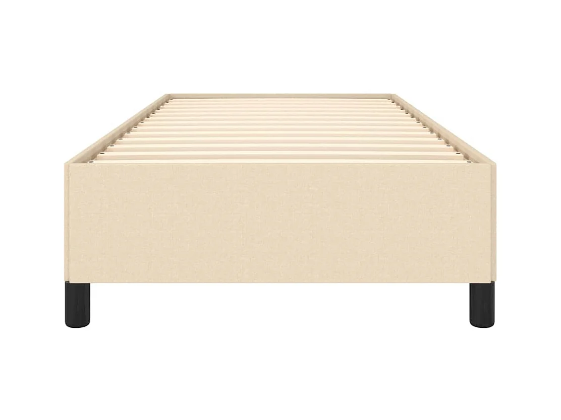 Cadre de lit sans matelas crème 80x200 cm tissu