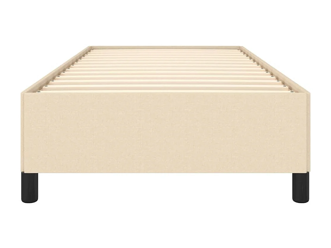 Bedframe zonder matras crème 80x200 cm stof