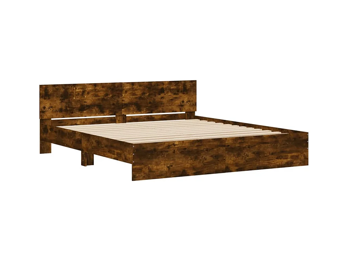 Bedframe zonder matras gerookt eiken 180x200 cm