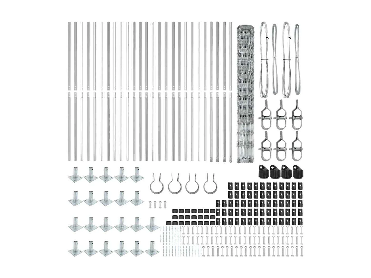 Struttura letto senza materasso in legno massello nero 140x190 cm