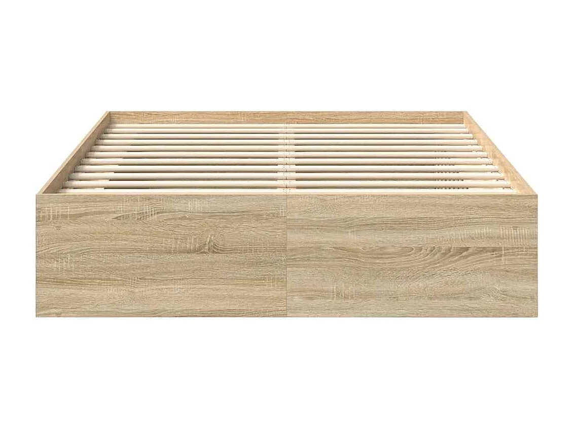 Estructura de cama sin colchón roble Sonoma 120x200 cm
