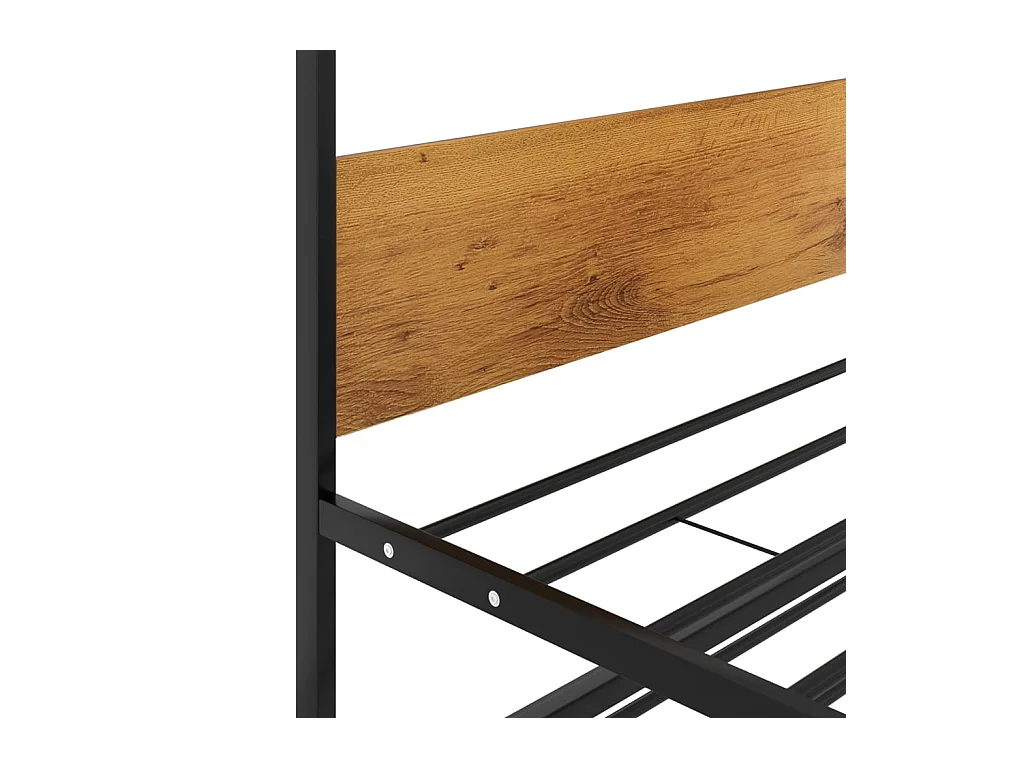 Uitschuifbaar bedframe zonder matras Zwart Metaal 90x200 cm