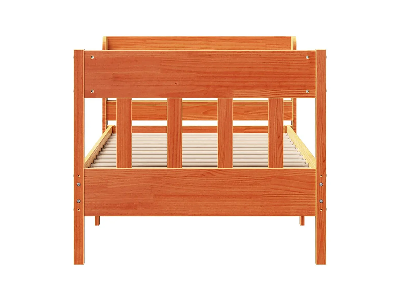 Bedframe zonder matras bruin gewaxt 75x190 cm massief grenenhout