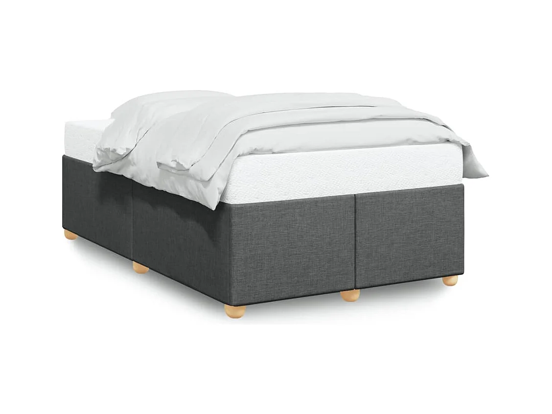 Bedframe zonder matras donkergrijs 120x190 cm stof