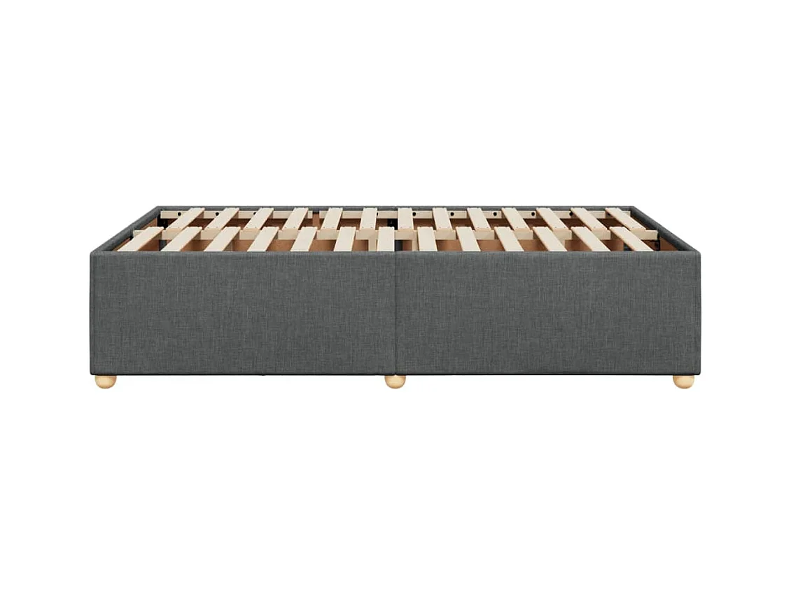 Bedframe zonder matras donkergrijs 120x190 cm stof