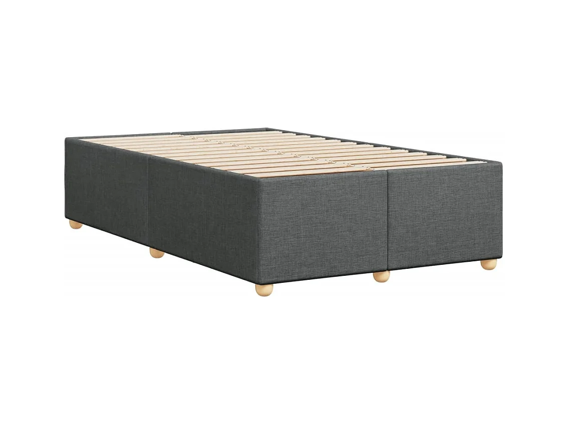 Bedframe zonder matras donkergrijs 120x190 cm stof
