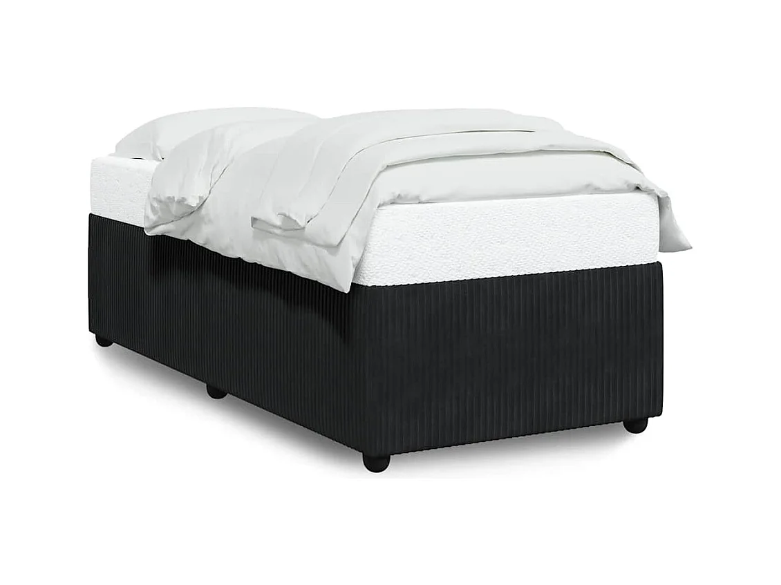 Estructura de cama sin colchón terciopelo negro 100x200 cm