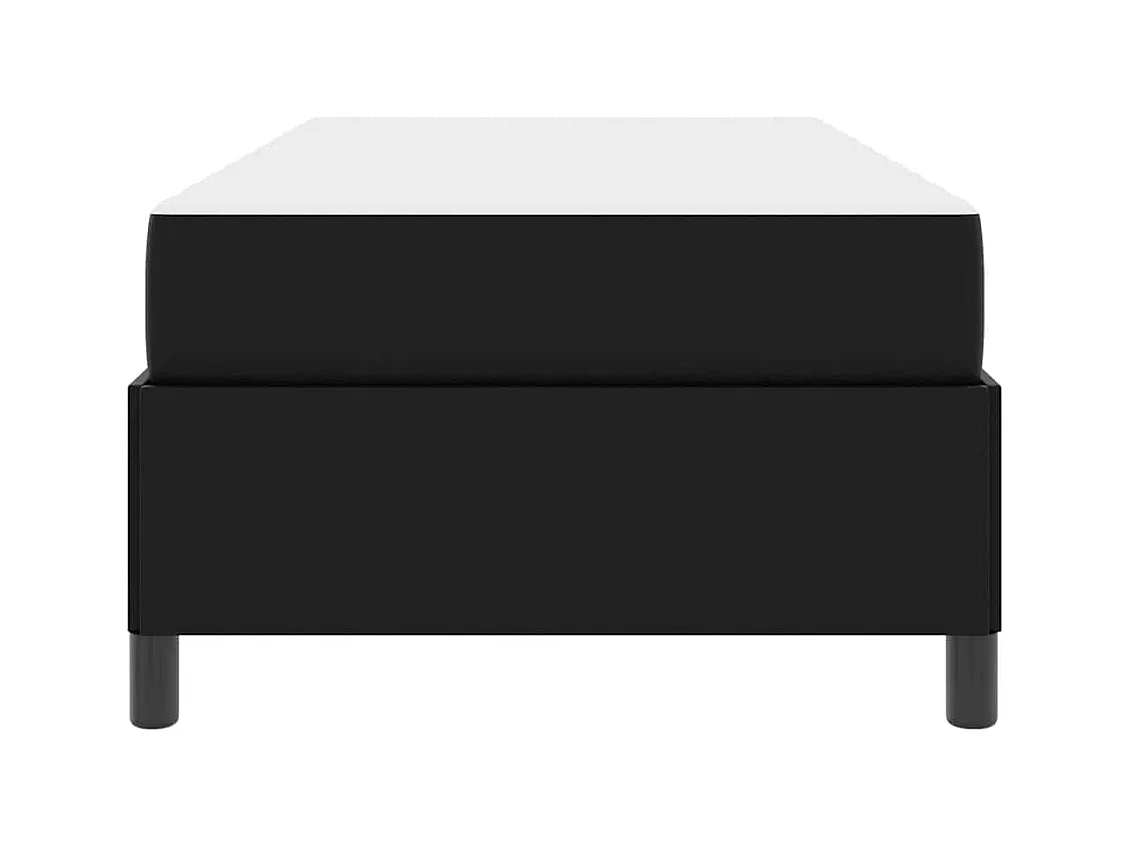 Cadre de lit avec matelas Noir 100 x 200 cm Faux cuir