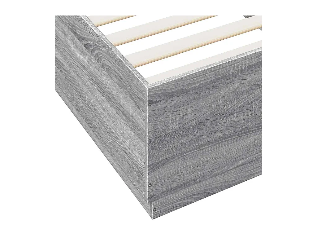 Bettgestell ohne Matratze Sonoma grau 100x200 cm
