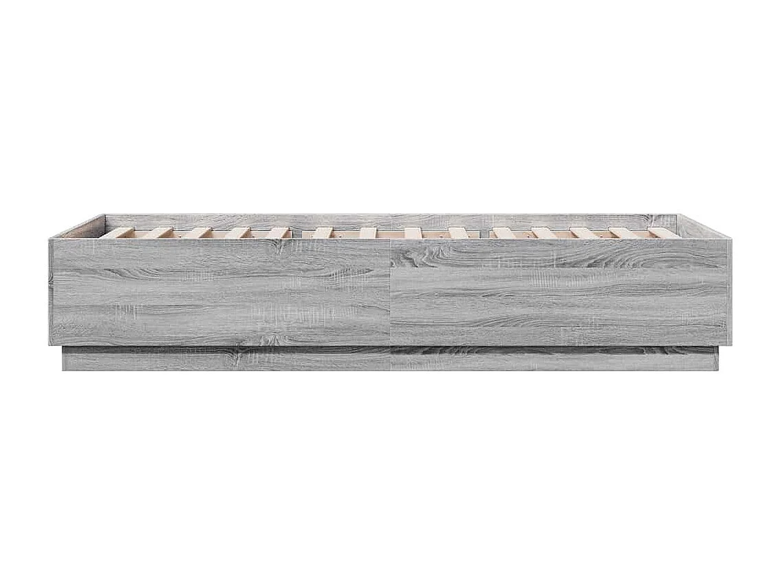Bettgestell ohne Matratze Sonoma grau 100x200 cm
