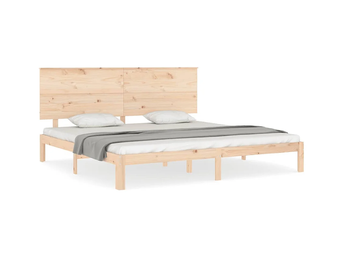 Cadre de lit sans matelas 200x200 cm bois massif de pin