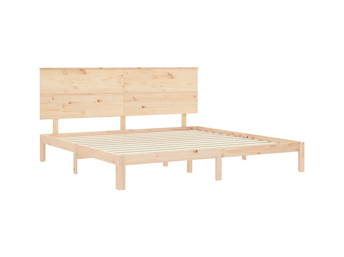Cadre de lit sans matelas 200x200 cm bois massif de pin