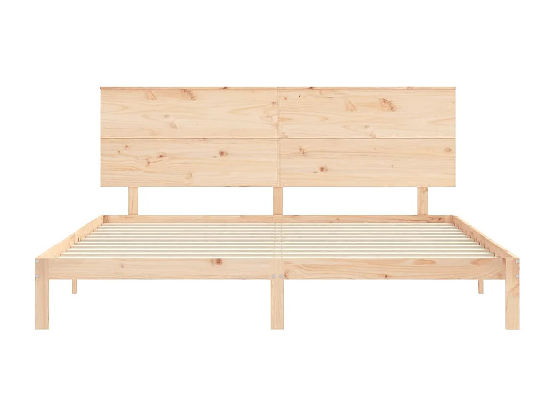 Cadre de lit sans matelas 200x200 cm bois massif de pin