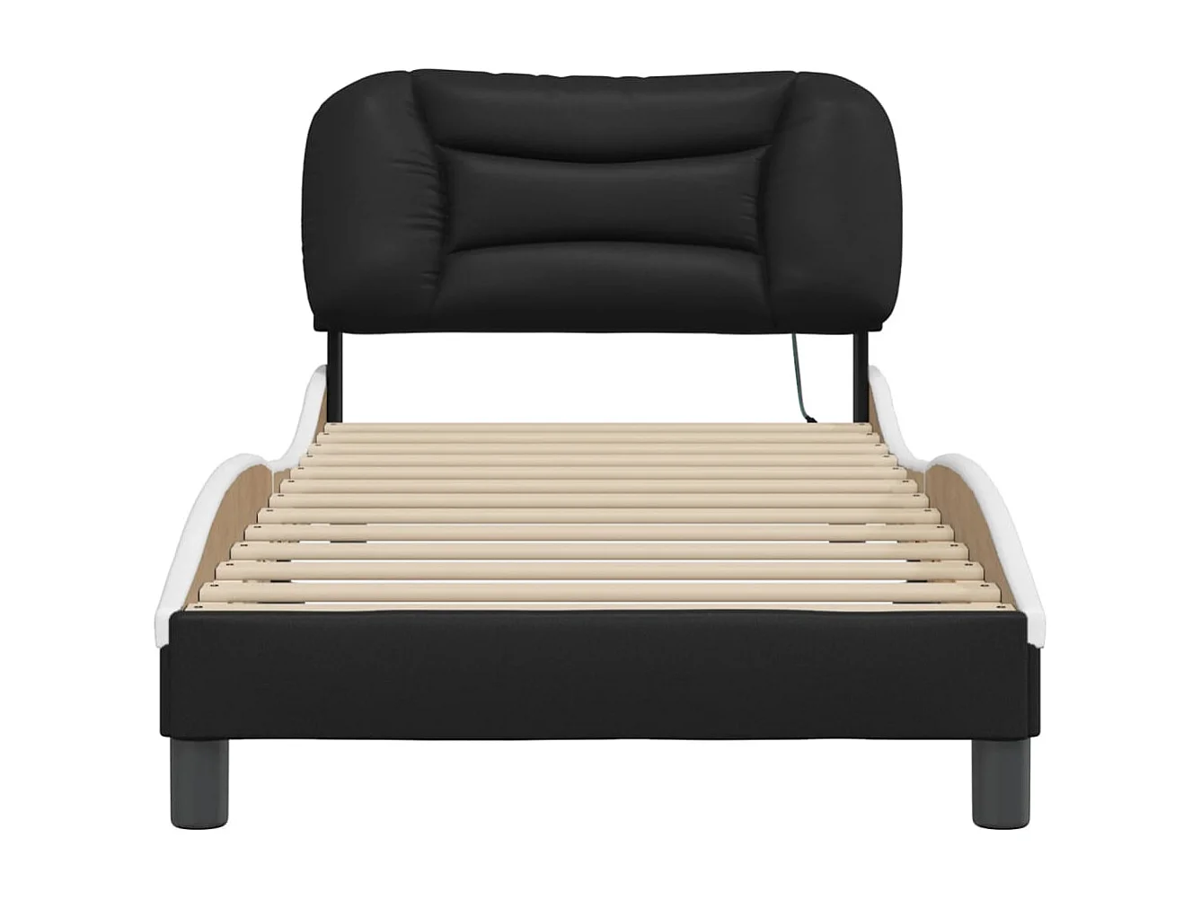 Struttura letto con LED senza materasso nero e bianco 90x190 cm