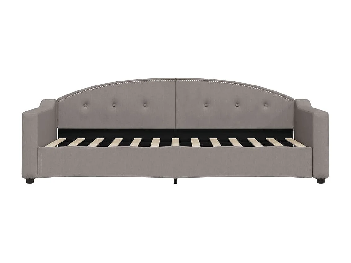 Lit de jour avec gigogne et tiroirs sans matelas taupe 80x200cm