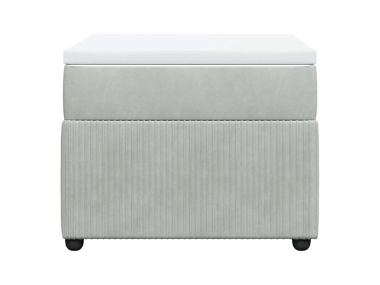 Rete a doghe e materasso Grigio chiaro 90x200 cm Velvet