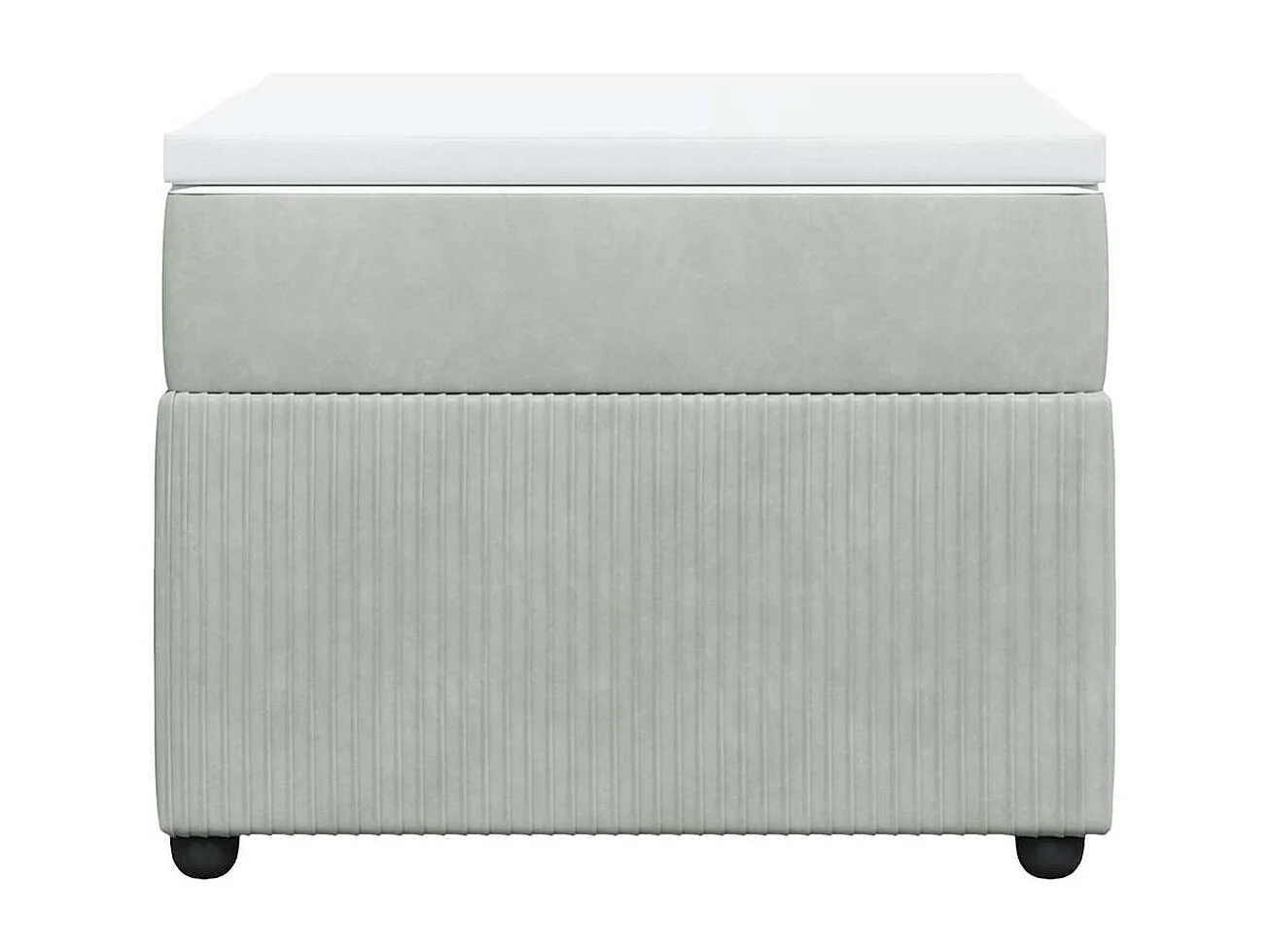 Rete a doghe e materasso Grigio chiaro 90x200 cm Velvet