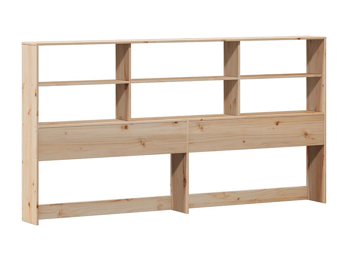 Letto a libreria senza materasso 180x200 cm in legno massello di pino