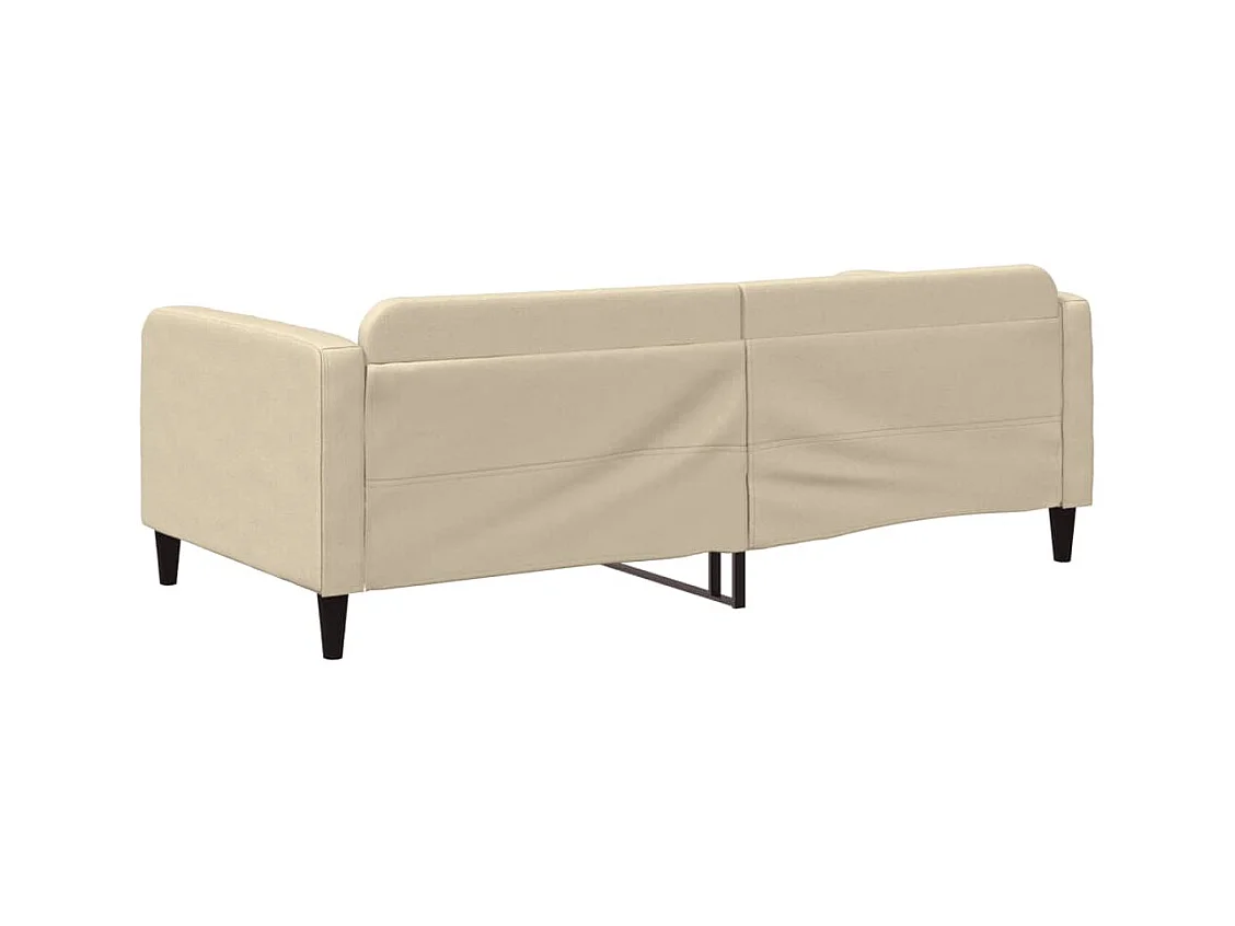 Sofá cama color crema de 100x200 cm de tela