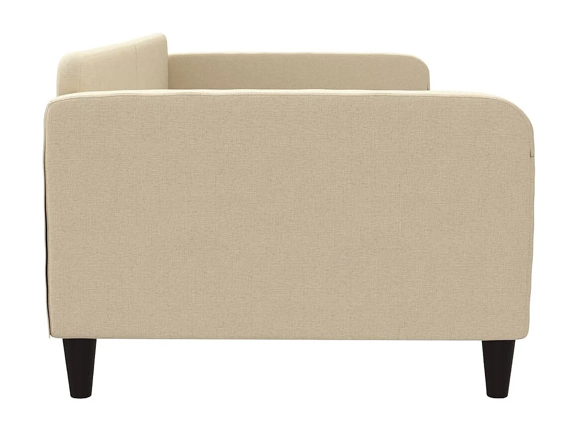Sofá cama color crema de 100x200 cm de tela