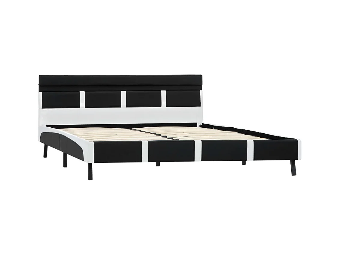 Bedframe met LED zonder matras zwart 120x200 cm