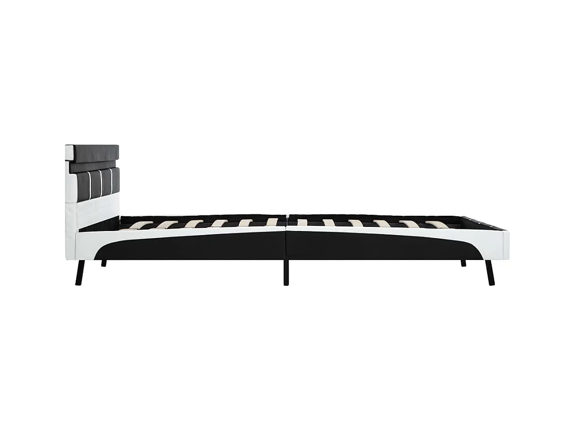 Bedframe met LED zonder matras zwart 120x200 cm