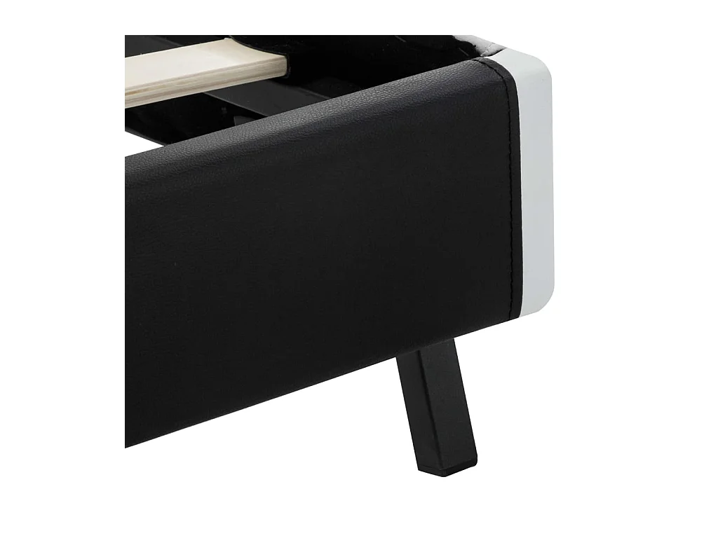 Bedframe met LED zonder matras zwart 120x200 cm