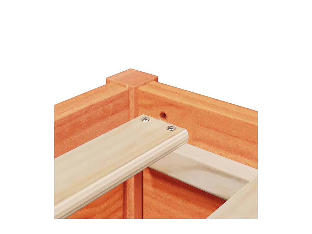 Bedframe zonder matras, bruine was, 160x200cm, massief grenenhout