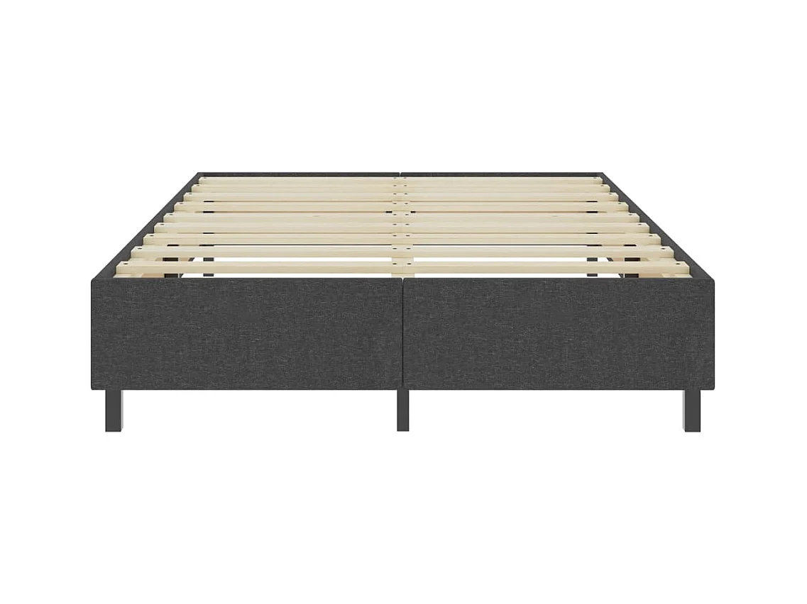 Grauer Stoffbett-Lattenrost 160x200 cm